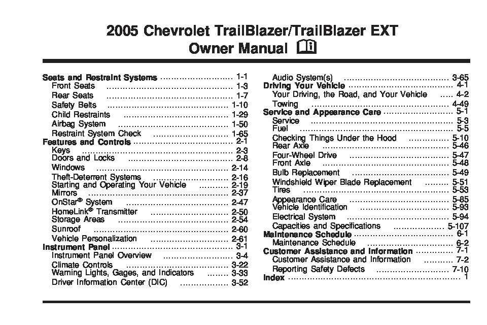 2004 Chevy Trailblazer Repair Manual Download