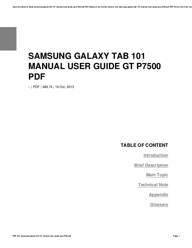 Samsung Galaxy Tab A User Manual T8078